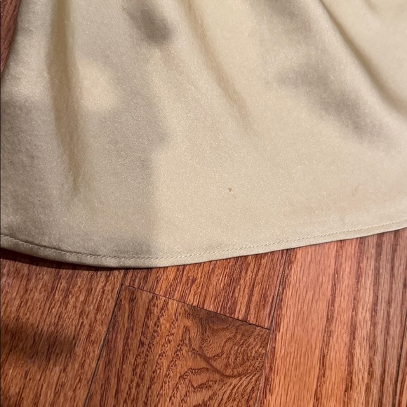 St. John Liquid Silk Gold Satin Shell Cowl Neck Top - Picture 6 of 6